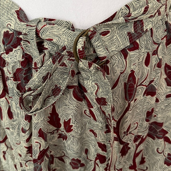 Ulla Johnson Ariana Floral Print Handkerchief Hem Silk Skirt Side Slit Snaps 8 - Picture 13 of 15